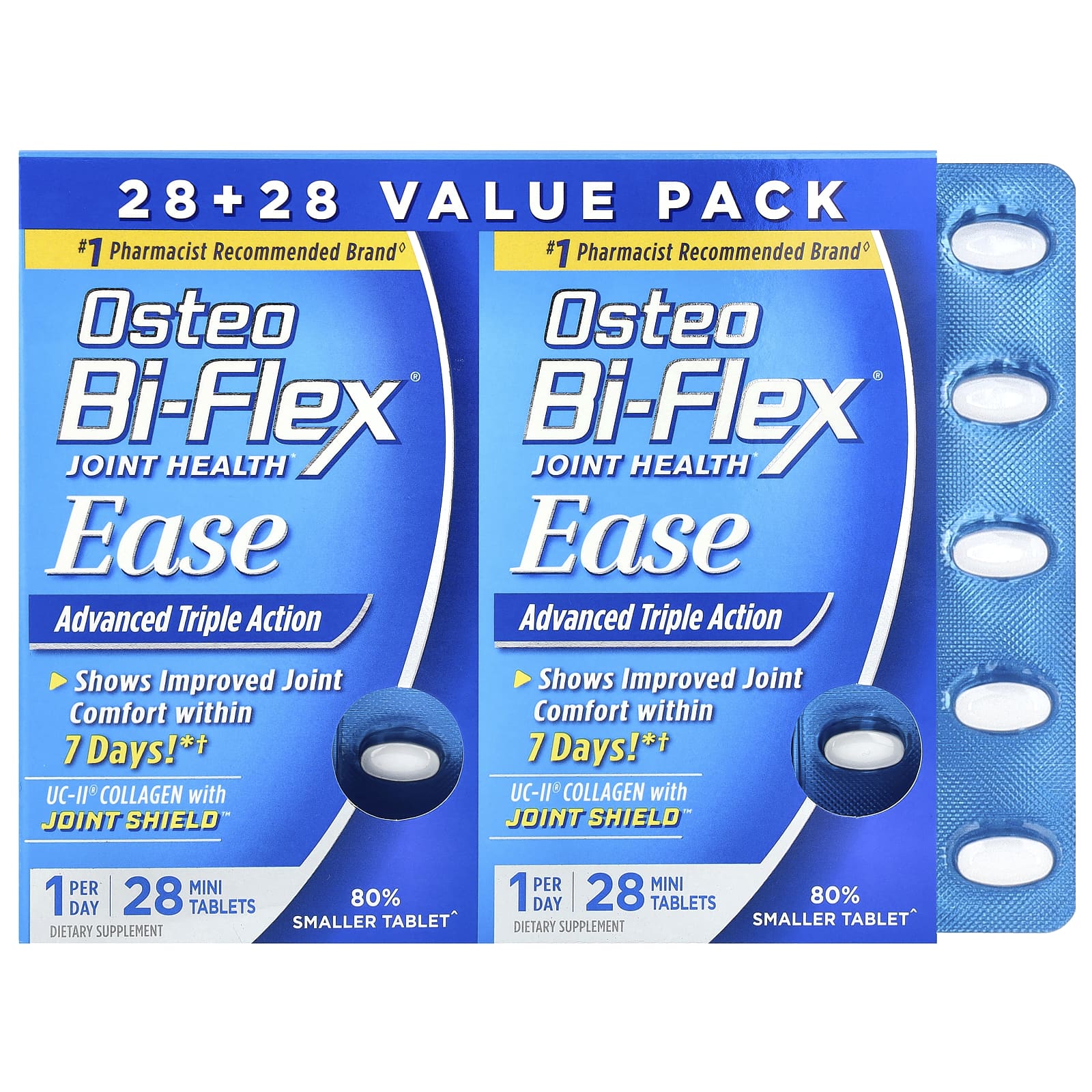 Osteo Bi-Flex, Joint Health, Ease, Advanced Triple Action, 2 Pack, 28 Mini Tablets Each - Image 1