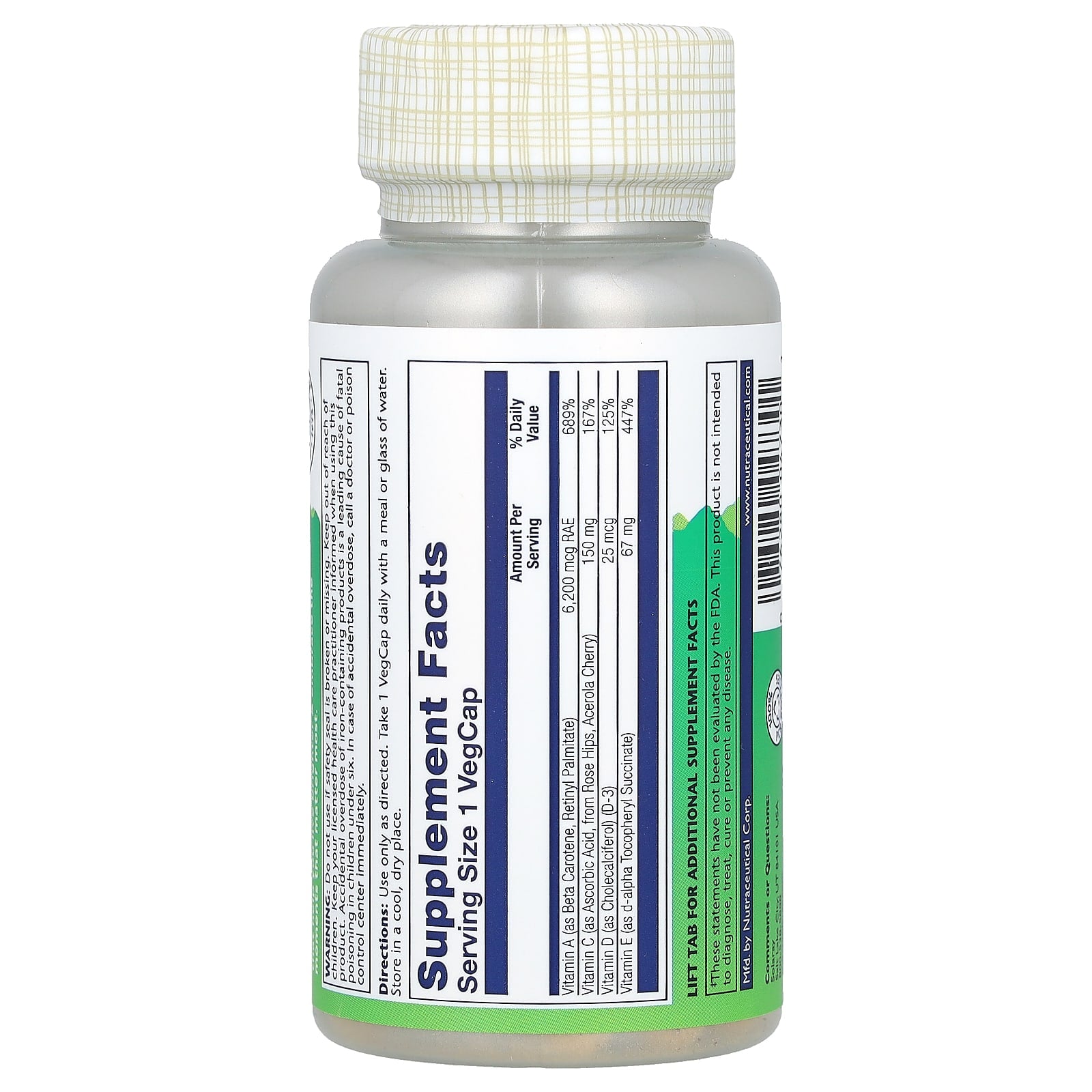 Solaray, Once Daily High Energy Multivitamin, 60 VegCaps - Image 2