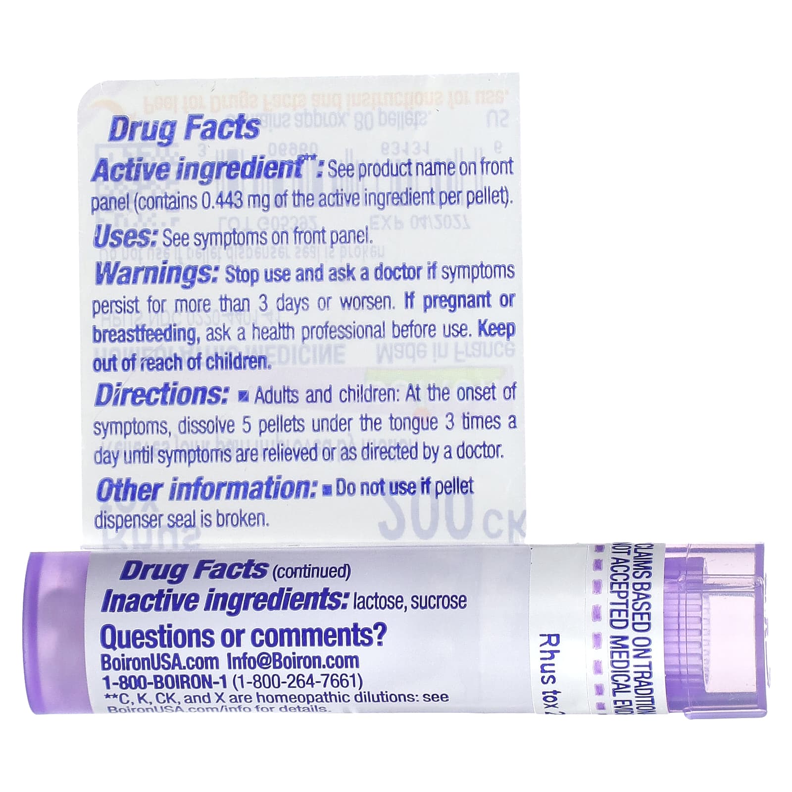 Boiron Rhus Tox 200CK for Joint Pain Relief - Homeopathic Medicine - Image 2