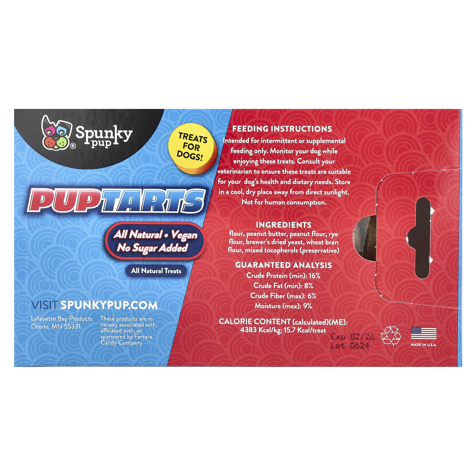 Spunky Pup, PupTarts, Treats For Dogs, Peanut Butter, 5 oz (142 g) - Image 2