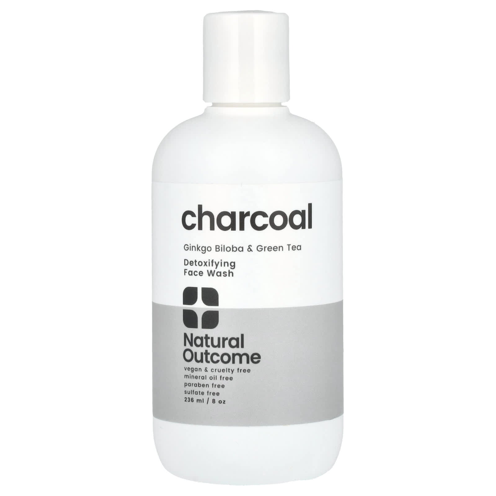 Natural Outcome, Charcoal, Detoxifying Face Wash, 8 oz (236 ml) - Image 1