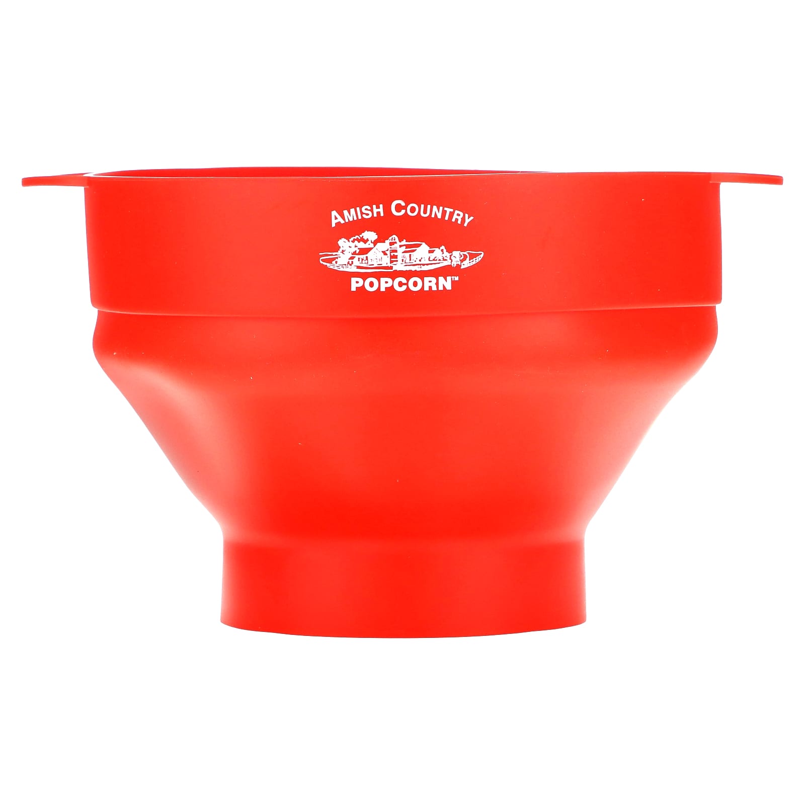 Amish Country Popcorn Microwave Popper Set, 4-Piece, Red - Image 1