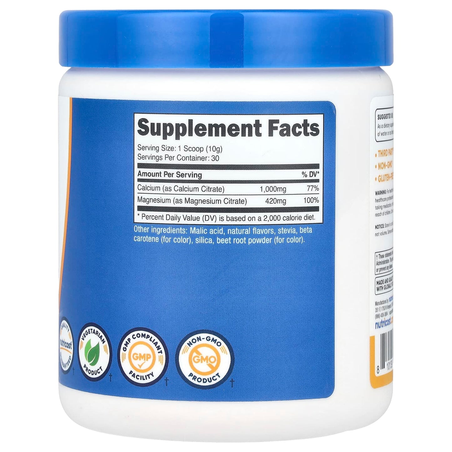 Nutricost, Calcium & Magnesium, Peach Mango, 10.7 oz (300 g) - Image 2