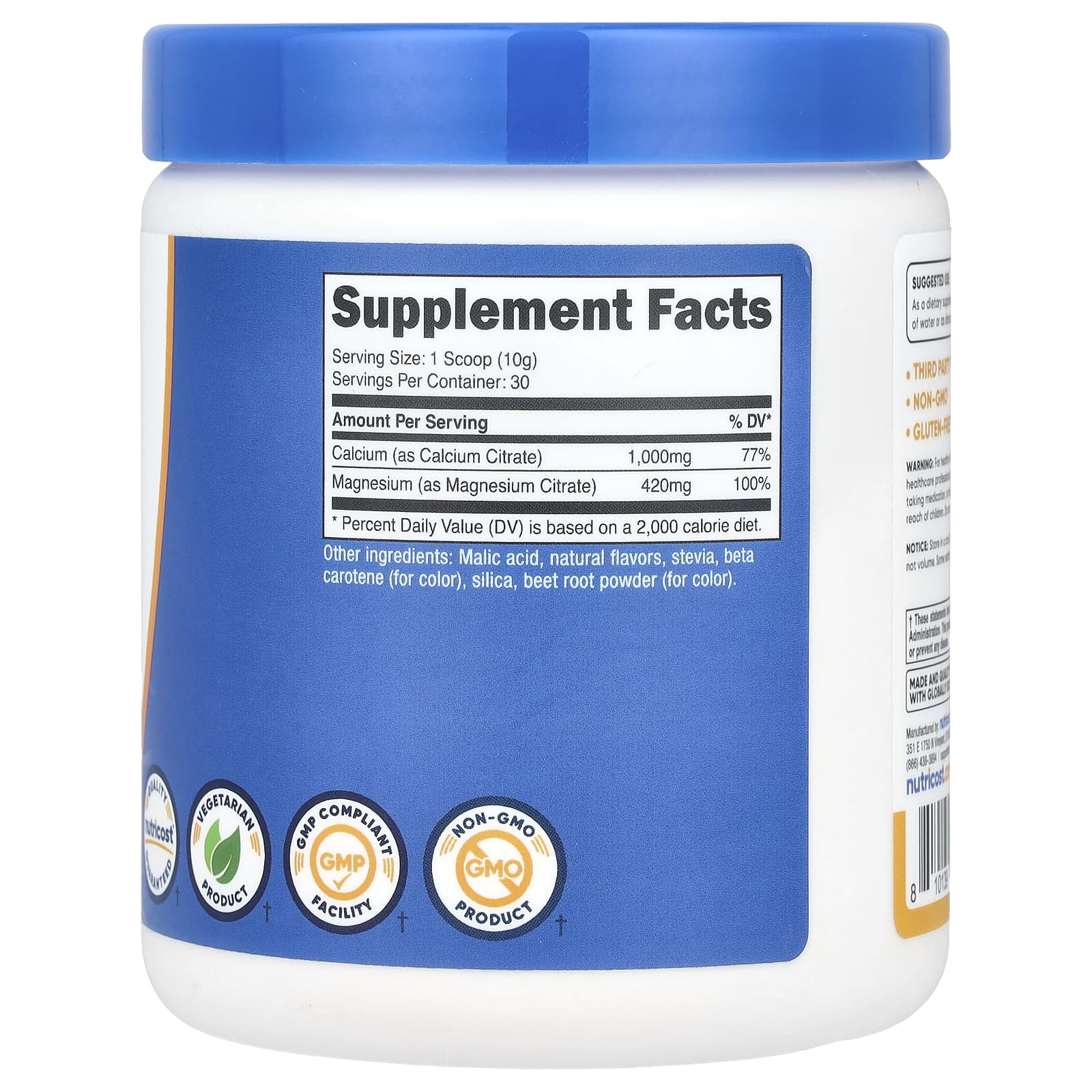 Nutricost, Calcium & Magnesium, Peach Mango, 10.7 oz (300 g) - Image 2