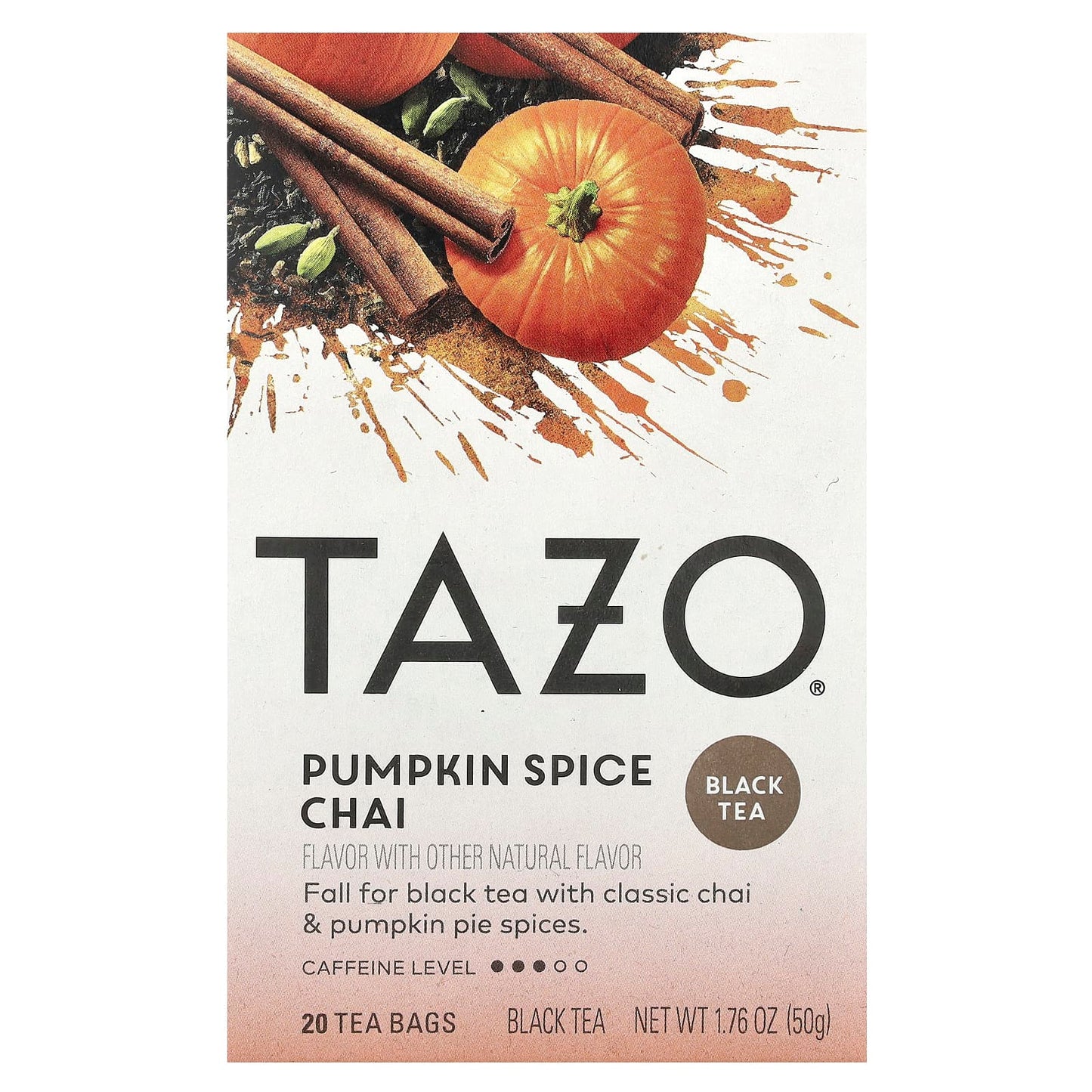 TAZO, Black Tea, Pumpkin Spice Chai, 20 Tea Bags, 1.76 oz (50 g) - Image 1