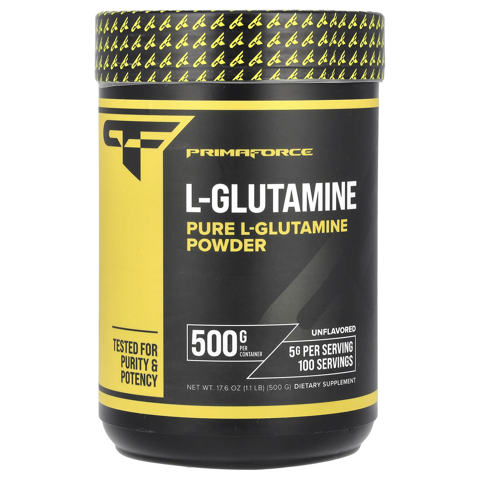 Primaforce, L-Glutamine, Unflavored, 1.1 lb (500 g) - Image 1
