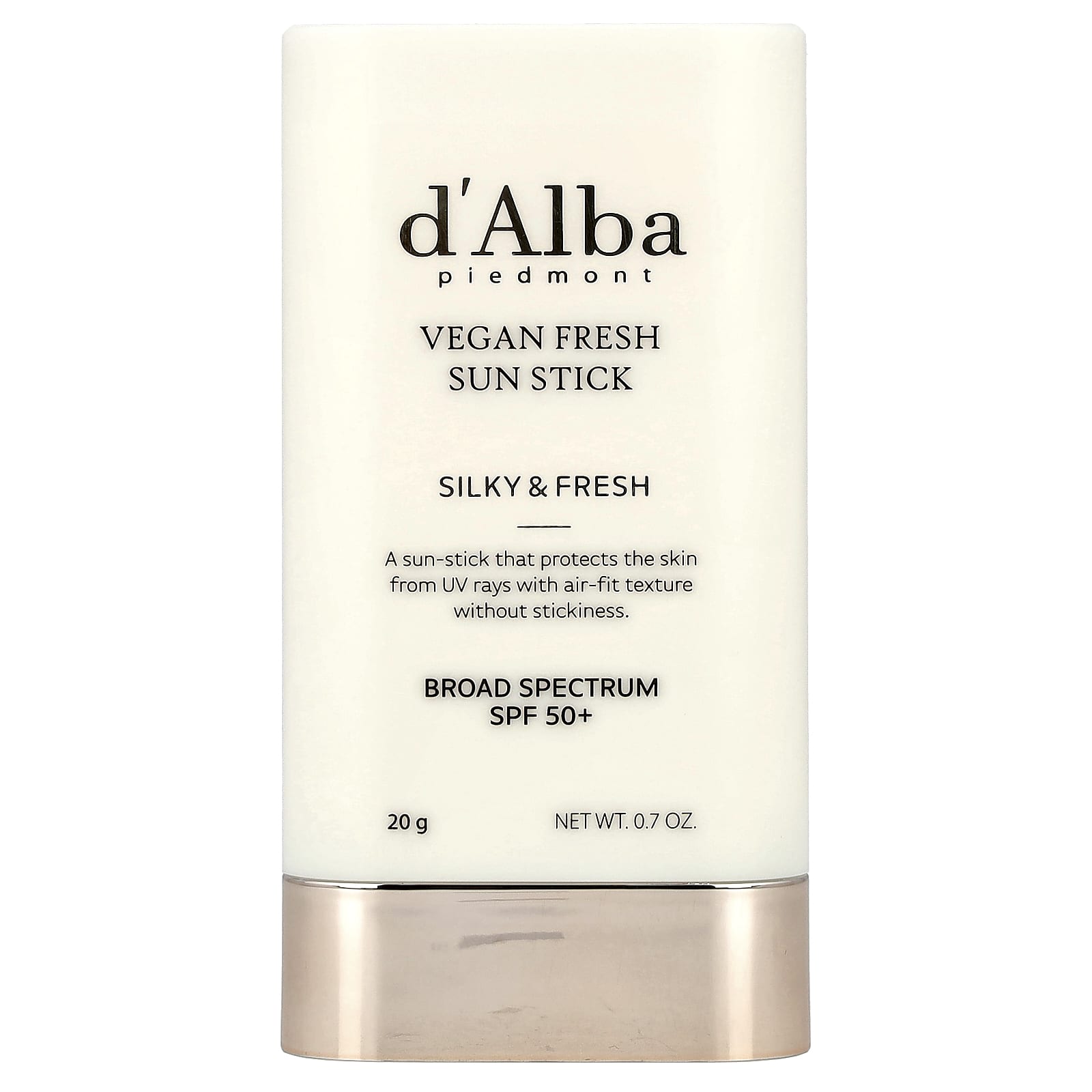 d'Alba Vegan Sun Stick SPF 50+, Lightweight & Refreshing - Image 1