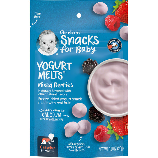 Gerber Mixed Berry Yogurt Melts for Babies 8+ Months - Image 1