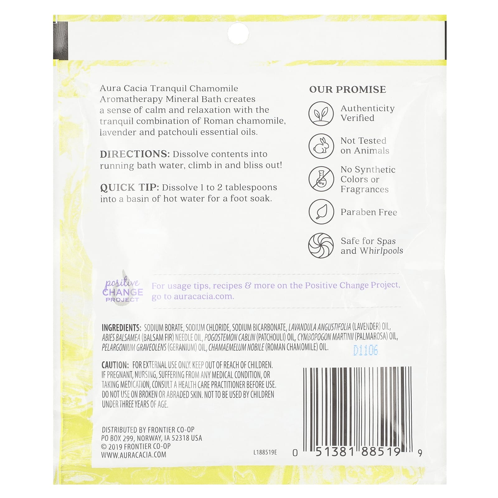 Aura Cacia Chamomile Aromatherapy Mineral Bath, 2.5 oz - Relax and Unwind - Image 2