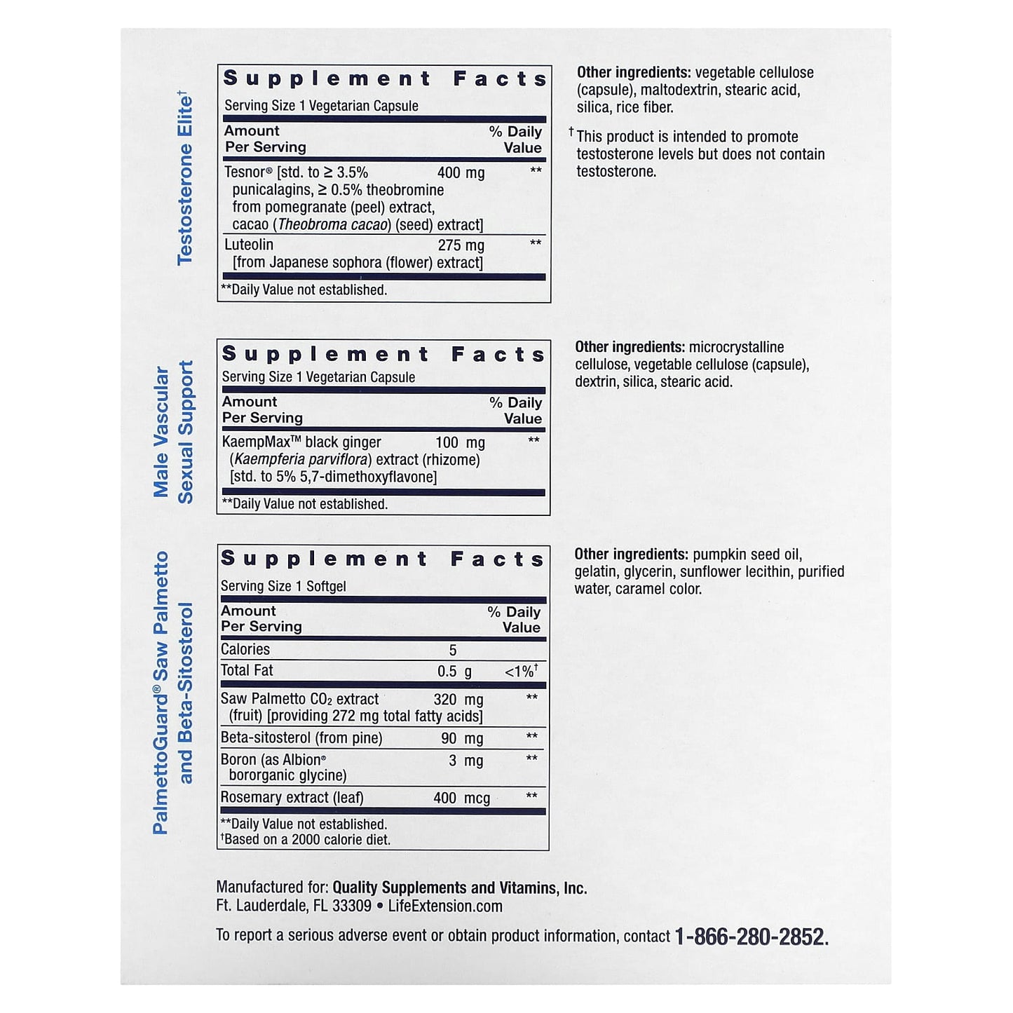 Life Extension, Men's Vitality Packs, 30 Packets - Image 2