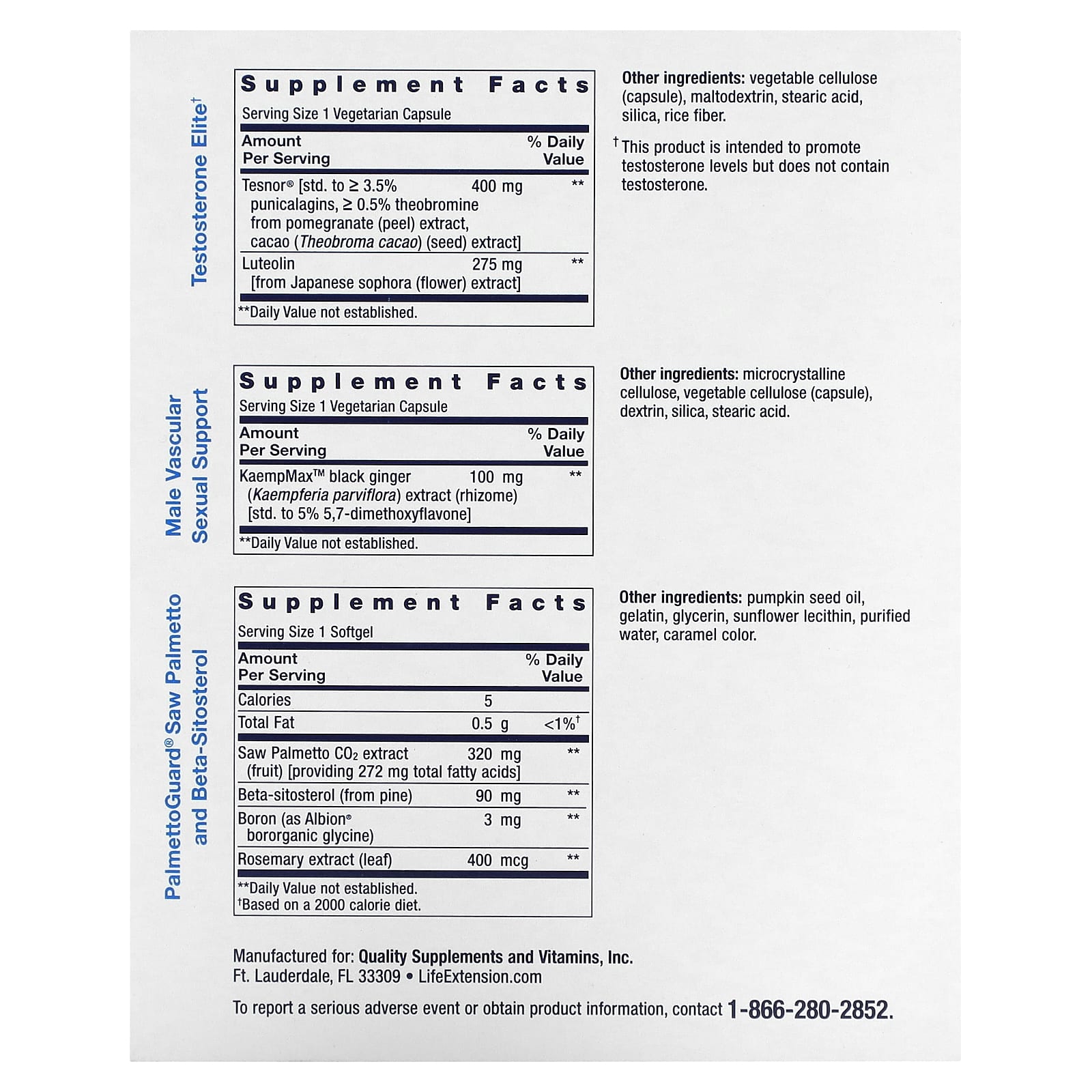 Life Extension, Men's Vitality Packs, 30 Packets - Image 2