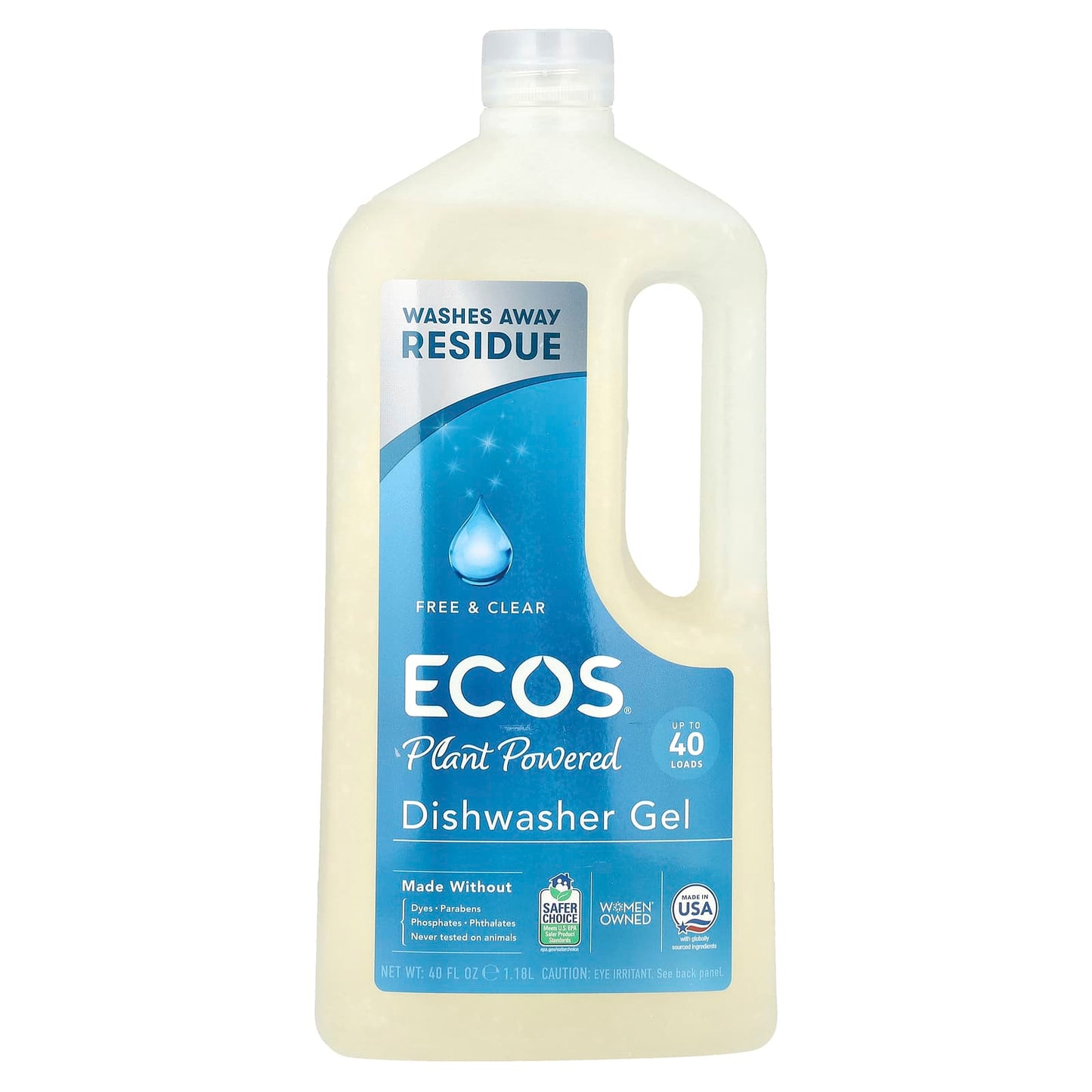 Eco-Friendly Dishwasher Gel, Plant Powered, 40 Loads, Vegan, Cruelty-Free - Image 1
