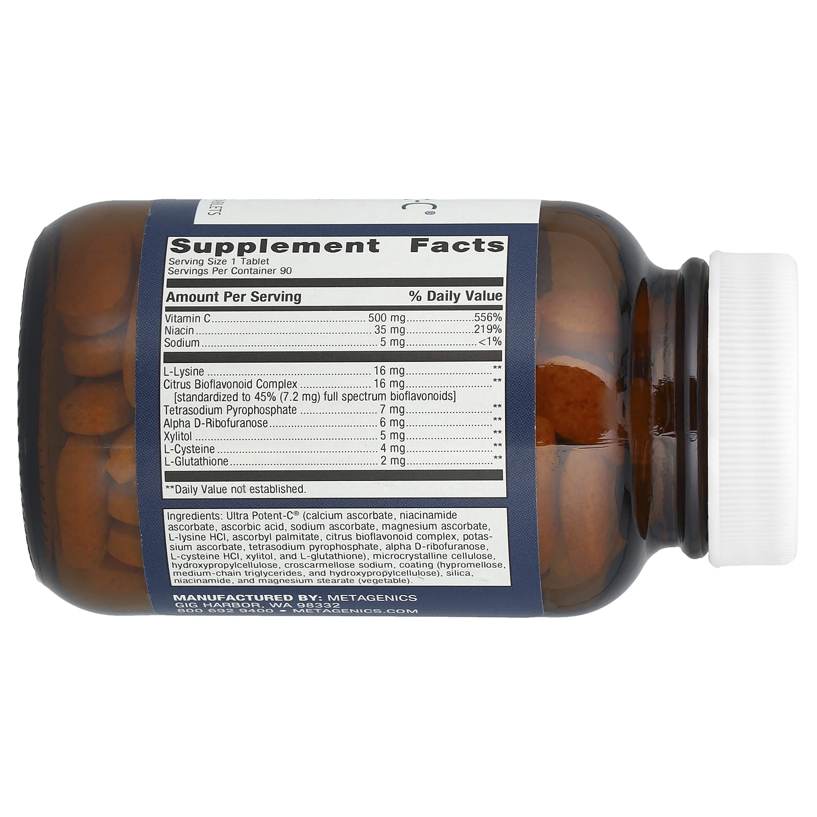 Metagenics, Ultra Potent-C® 500, 90 Tablets - Image 2