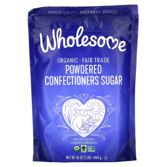 Wholesome Sweeteners, Organic Powdered Confectioners Sugar, 1 lb (454 g) - Image 1