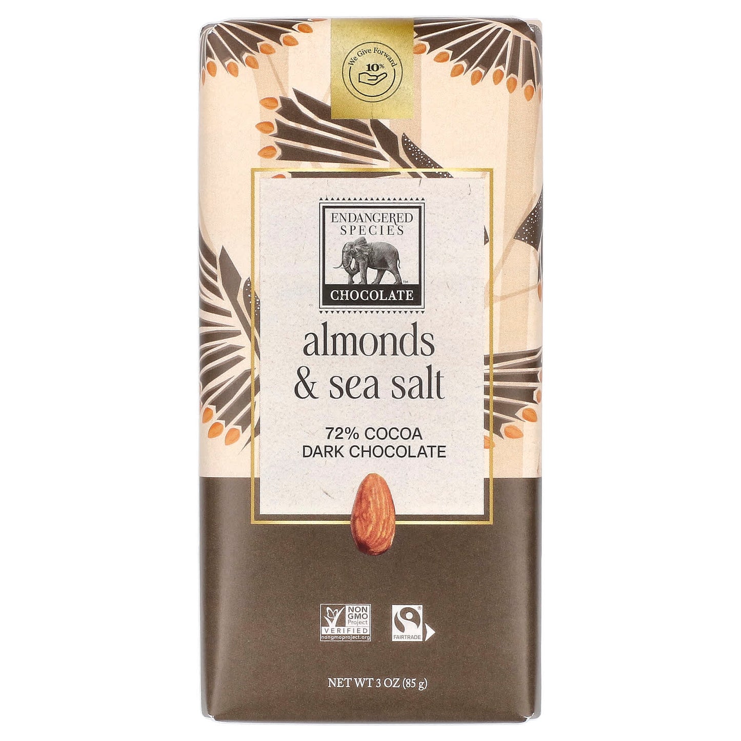 Dark Chocolate with Roasted Almonds & Sea Salt | Vegan, Fairtrade - Image 1