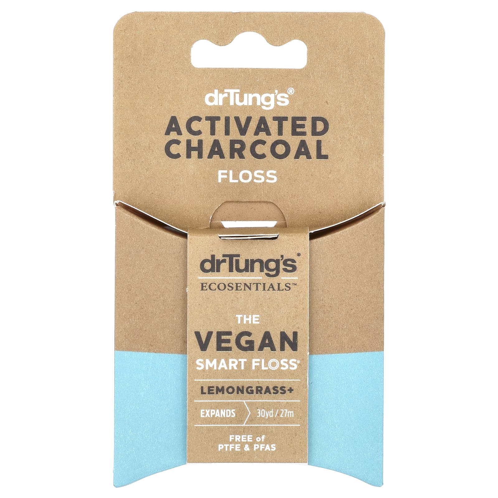 Dr. Tung's Activated Charcoal Floss, Vegan & Gluten-Free, 30yds - Image 1
