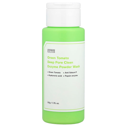 Sungboon Editor, Green Tomato Deep Pore Clean Enzyme Powder Wash, 1.76 oz (50 g) - Image 1