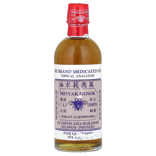 Bee Brand Medicated Oil for Muscle & Joint Pain Relief, 3 fl oz (90 ml) - Image 1
