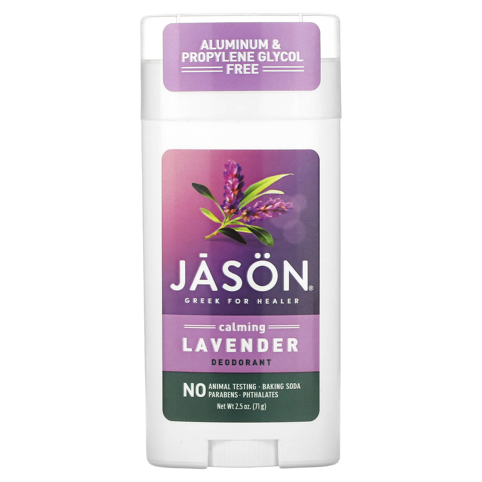 "Jason Natural Calming Lavender Deodorant Stick, 2.5 oz, Cruelty-Free and Vegan" - Image 1