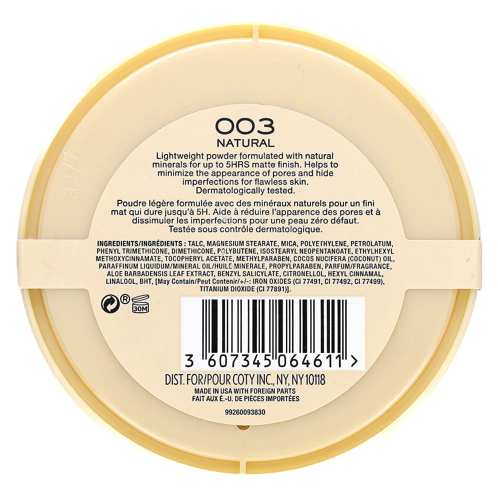 Rimmel London, Stay Matte, Lightweight-Mattifying Powder, 003 Natural, 0.49 oz (14 g) - Image 2