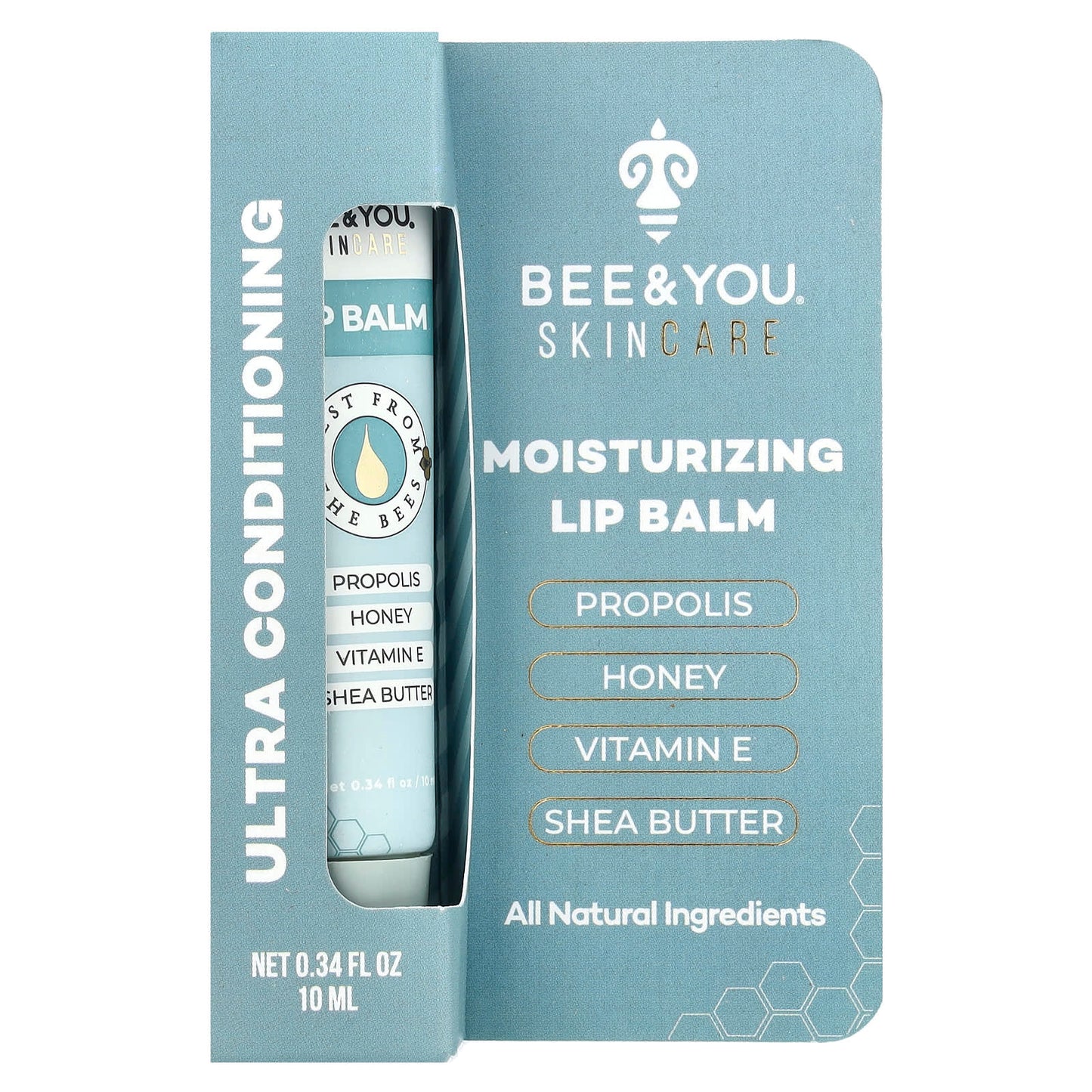 Bee & You Moisturizing Lip Balm With Propolis & Shea Butter - Natural Lip Care - Image 2