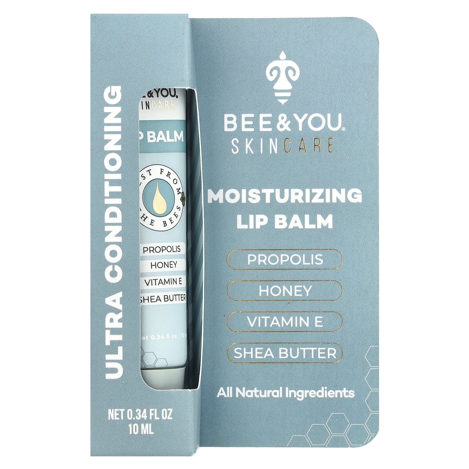 Bee & You Moisturizing Lip Balm With Propolis & Shea Butter - Natural Lip Care - Image 2