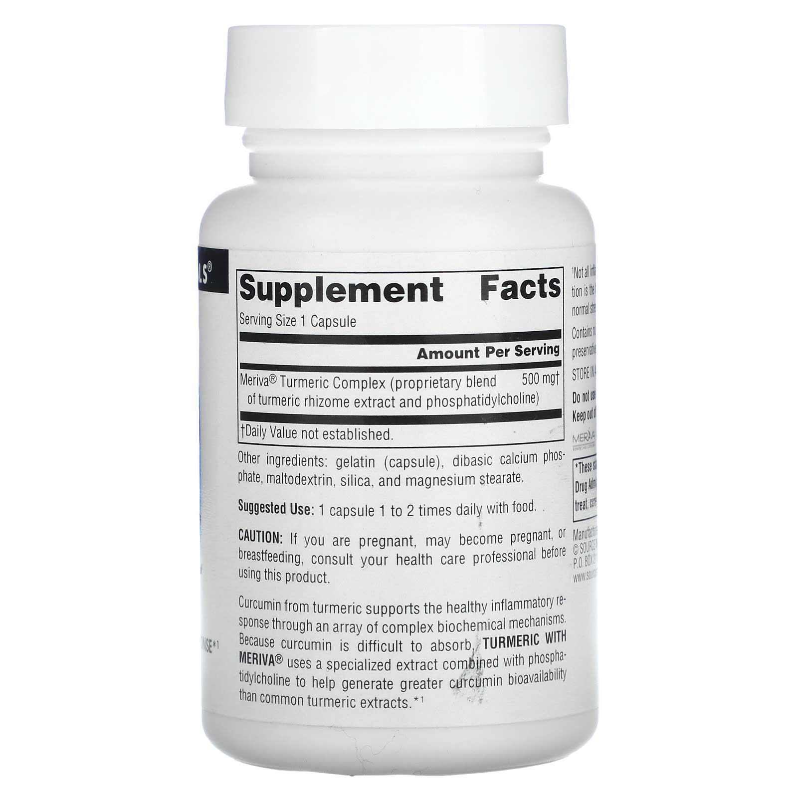 Source Naturals, Turmeric With Meriva, 500 mg, 30 Capsules - Image 2