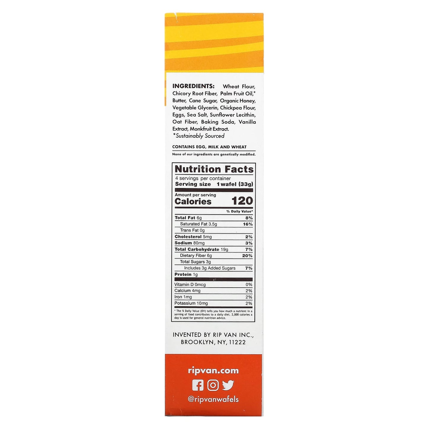 Rip Van Wafels, Honey & Oat, 4 Pack, 1.16 oz (33 g) Each - Image 2