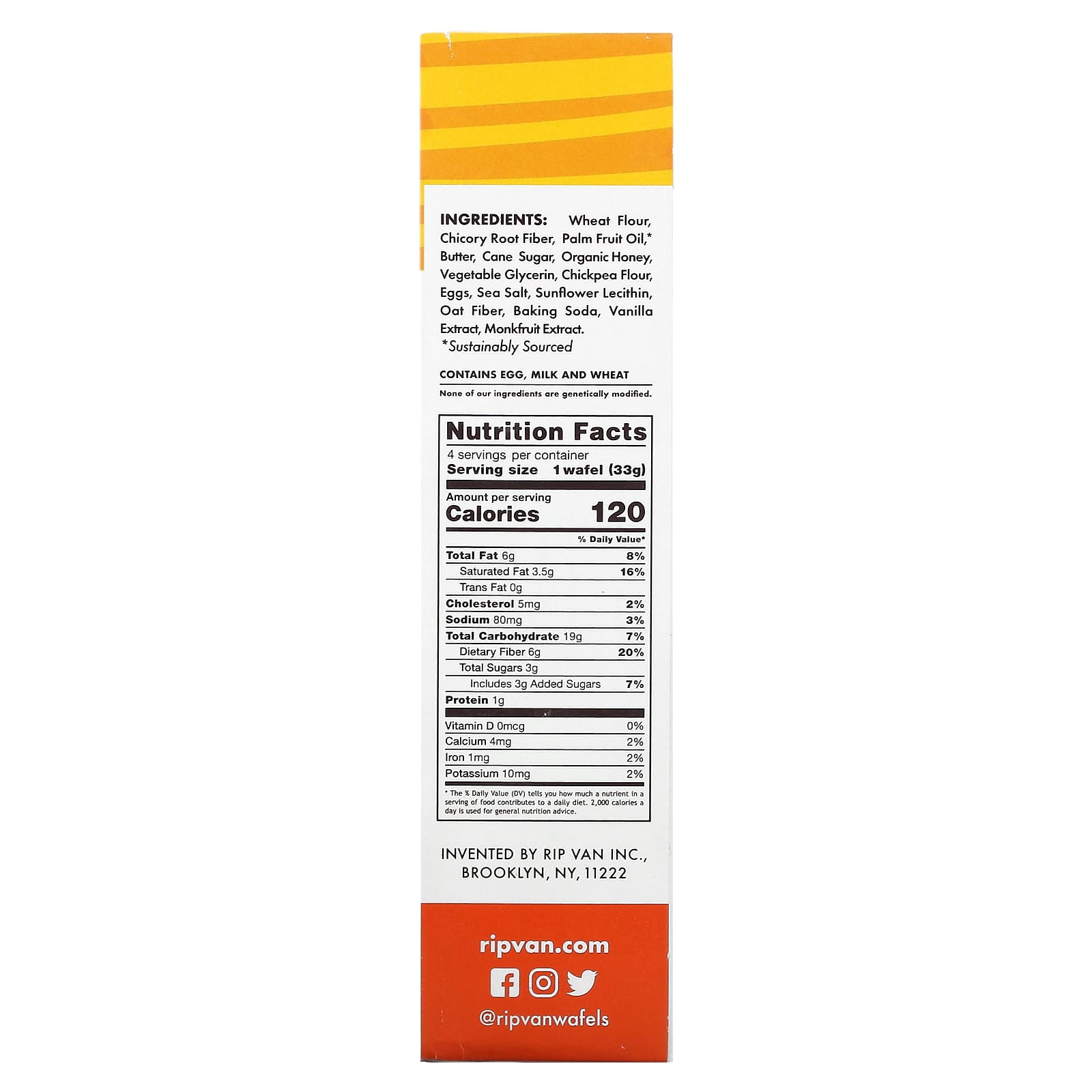 Rip Van Wafels, Honey & Oat, 4 Pack, 1.16 oz (33 g) Each - Image 2
