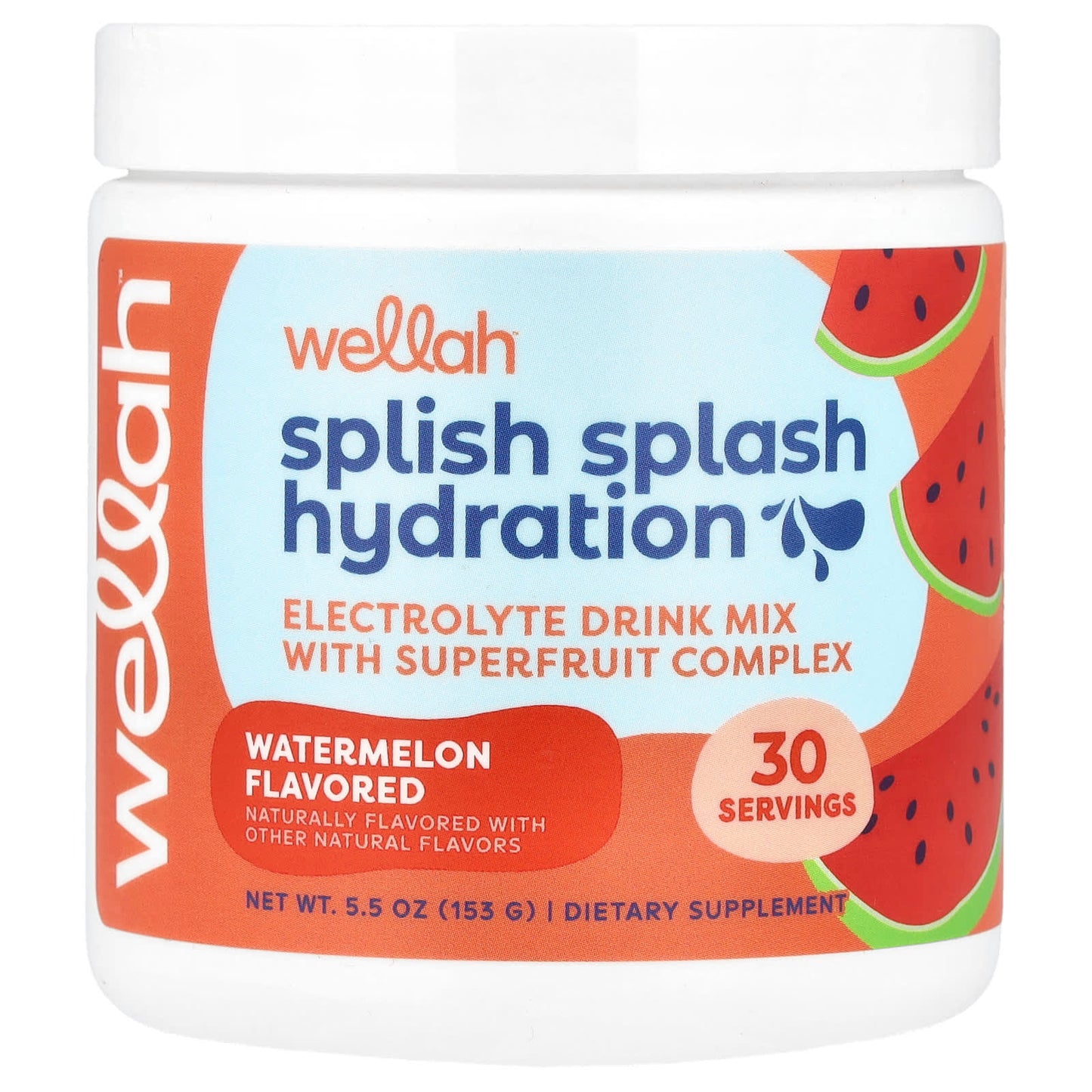 Wellah, Splish Splash Hydration, Watermelon, 5.5 oz (153 g) - Image 1