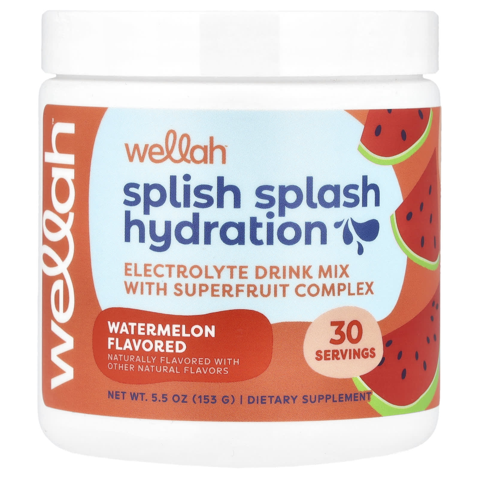 Wellah, Splish Splash Hydration, Watermelon, 5.5 oz (153 g) - Image 1