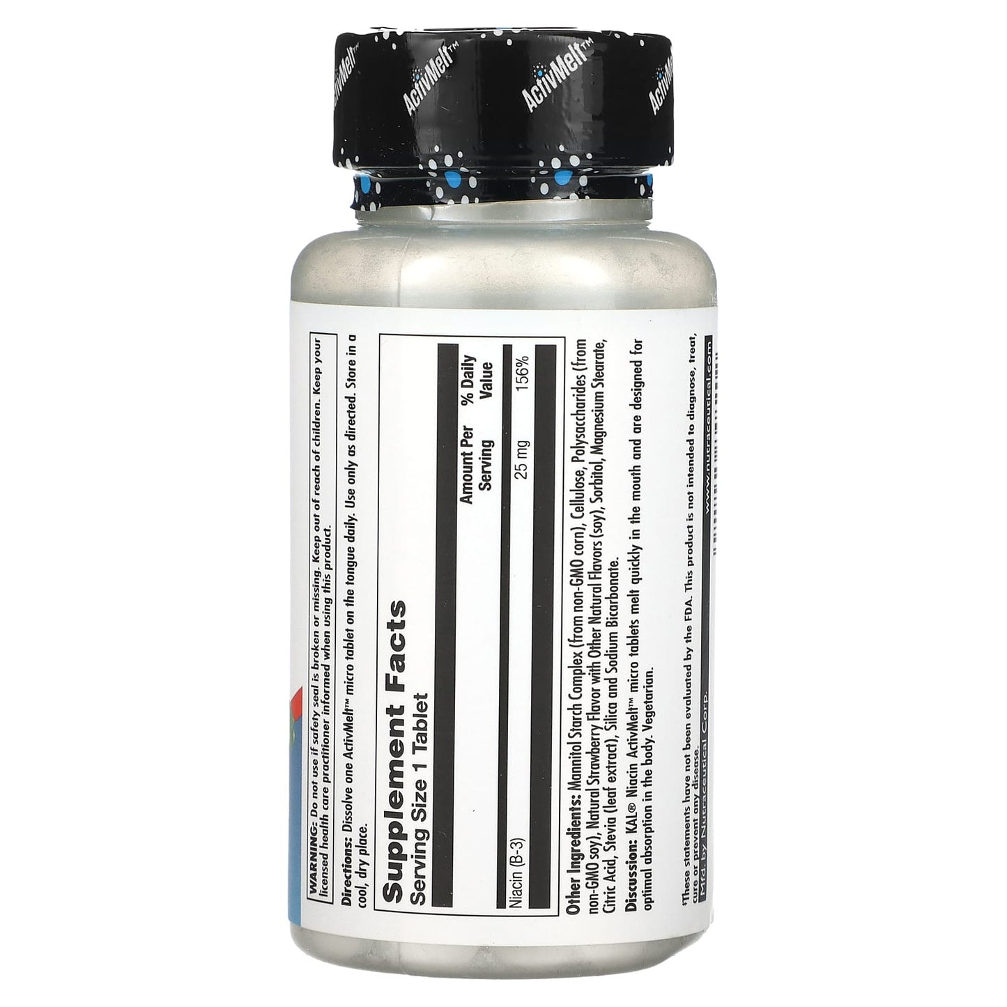 KAL Niacin Strawberry 25 mg Quick Dissolve Tablets - Image 2