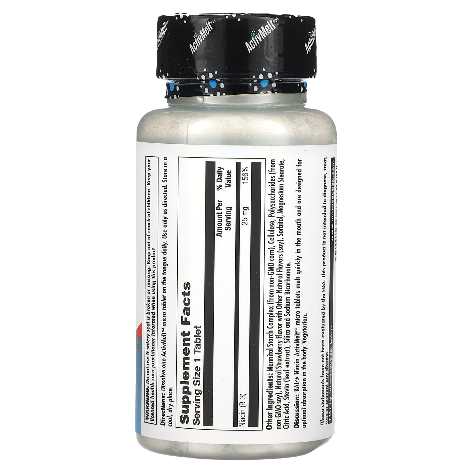 KAL Niacin Strawberry 25 mg Quick Dissolve Tablets - Image 2