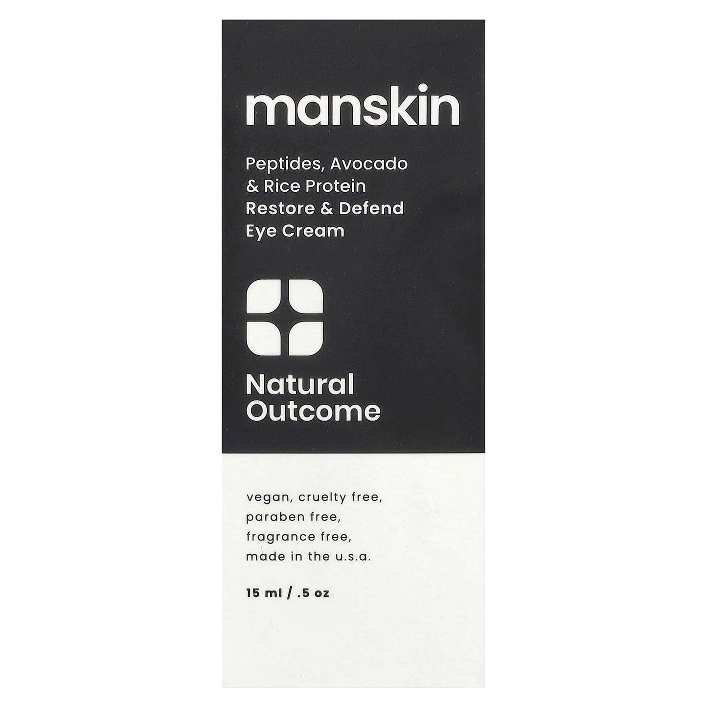 Natural Outcome, Man Skin, Restore & Defend Eye Cream, Fragrance Free, 0.5 oz (15 ml) - Image 2