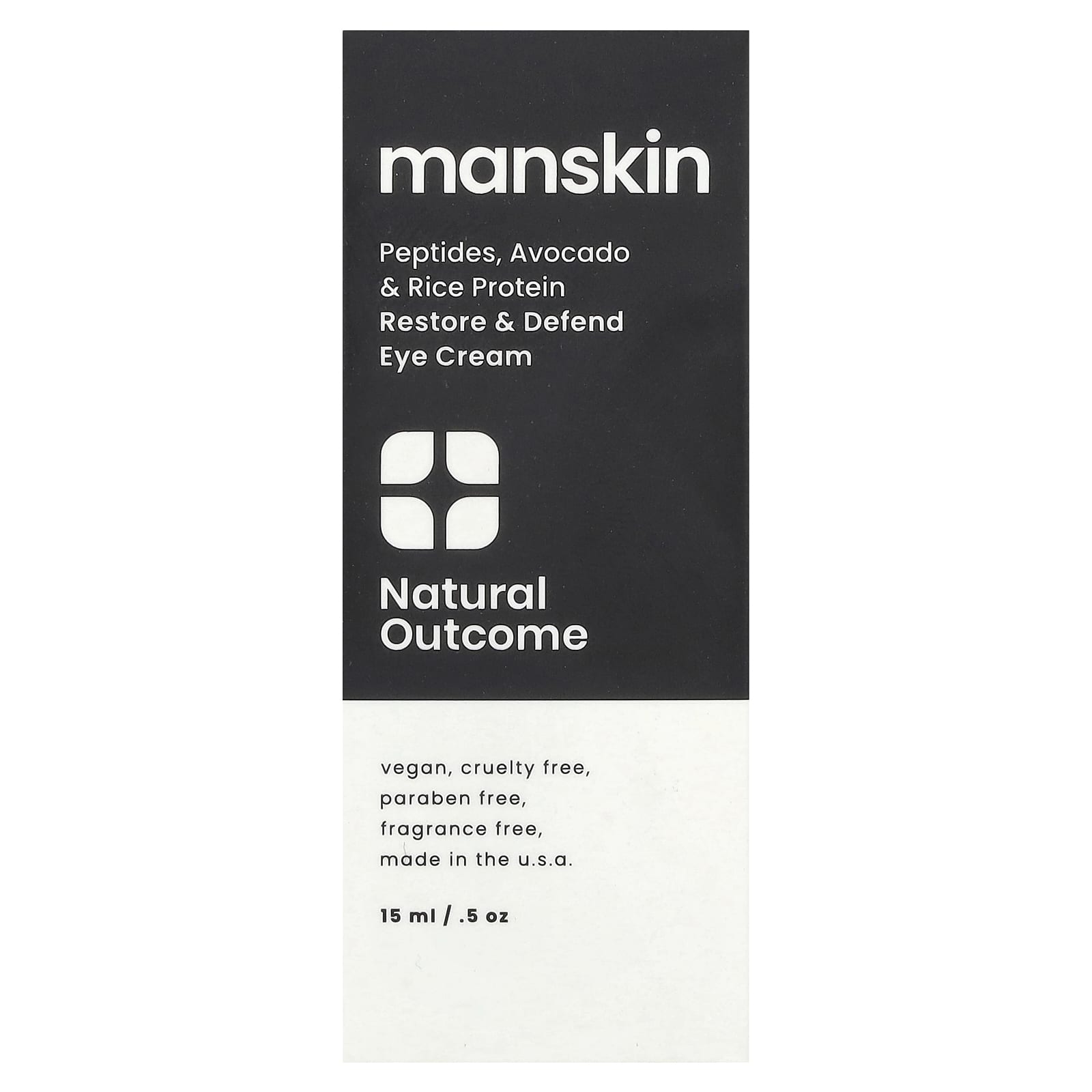 Natural Outcome, Man Skin, Restore & Defend Eye Cream, Fragrance Free, 0.5 oz (15 ml) - Image 2
