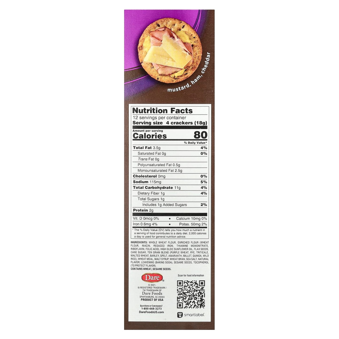 Breton Original Crackers, Crackers, Multi-Grain, 7.3 oz (207 g)