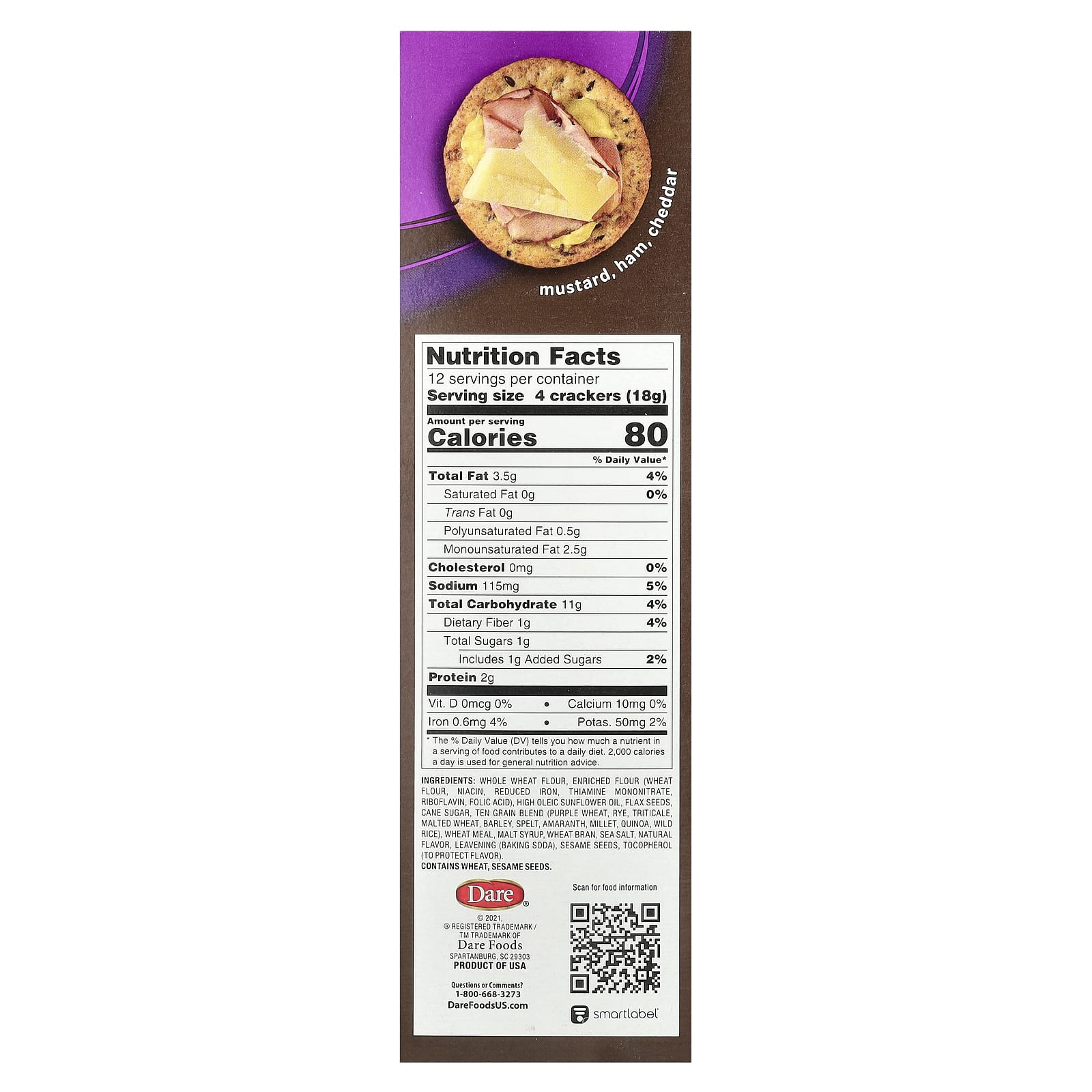 Breton Original Crackers, Crackers, Multi-Grain, 7.3 oz (207 g)