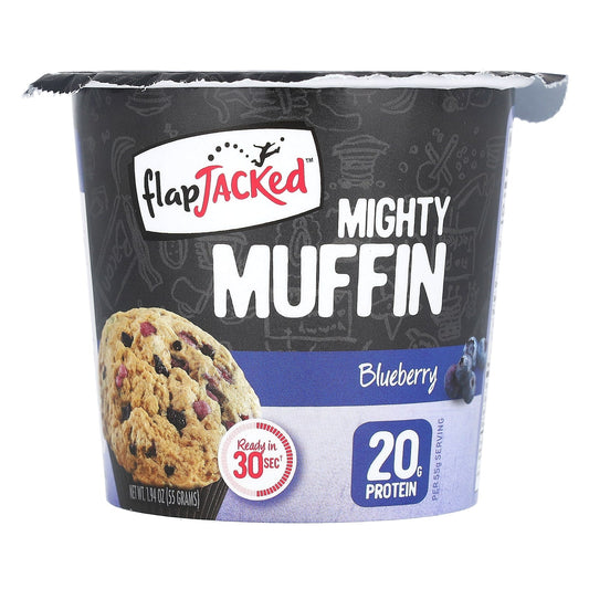 FlapJacked Blueberry Mighty Muffin, Protein-Packed Breakfast Snack - Image 1
