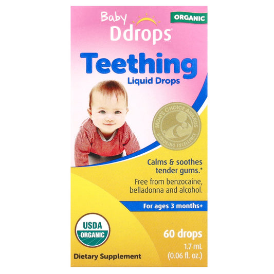 Organic Baby Teething Relief with Ddrops - Calms Sore Gums - Image 1