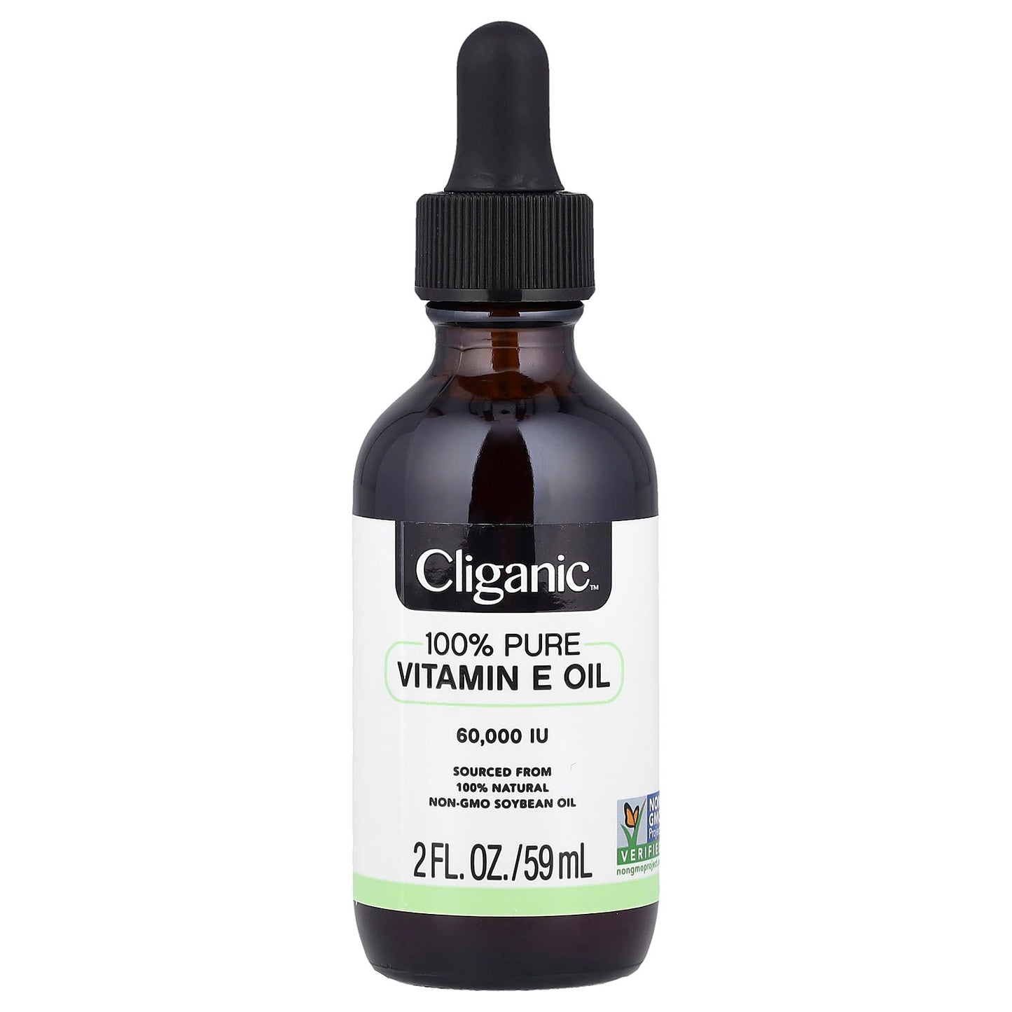 Pure Vitamin E Oil by Cliganic - Natural Skin Moisturizer (60,000 IU, 2 fl oz) - Image 1