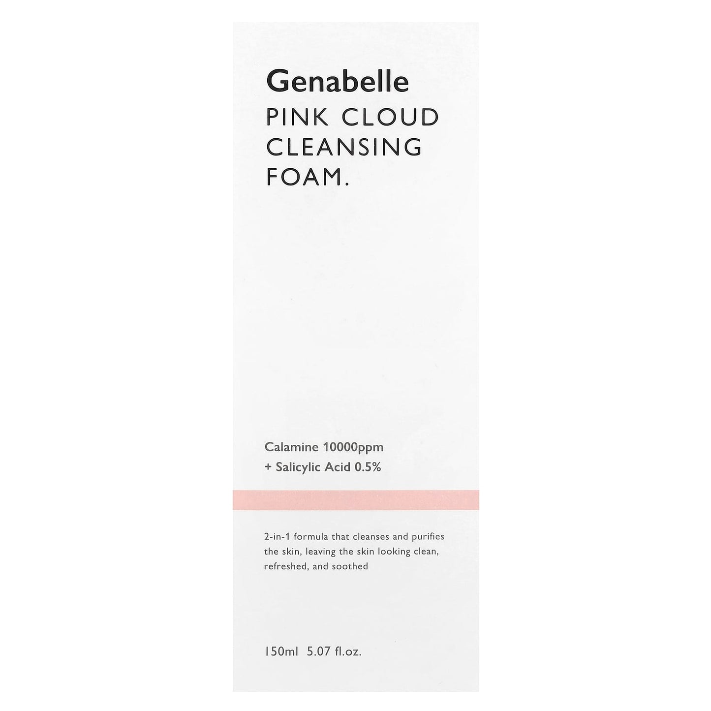 Genabelle Pink Cloud Cleansing Foam, Sensitive Skin Calming, 5.07 fl oz - Image 2