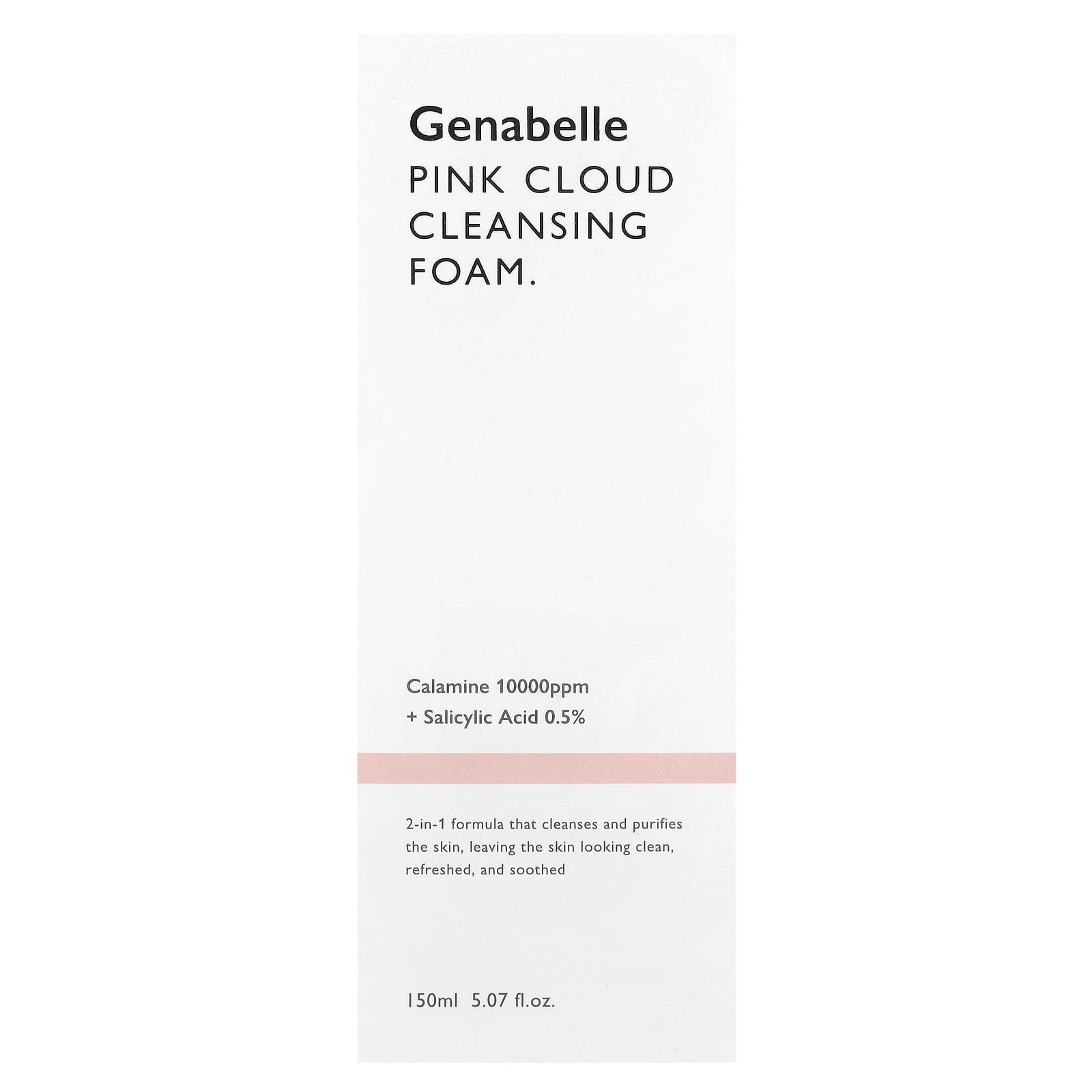 Genabelle Pink Cloud Cleansing Foam, Sensitive Skin Calming, 5.07 fl oz - Image 2
