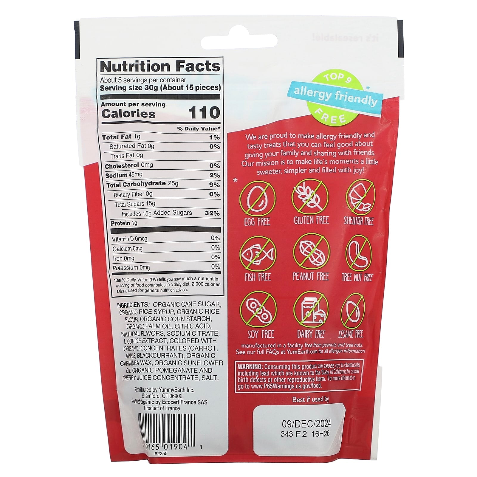 YumEarth, Gluten Free Licorice, Pomegranate, 5 oz (142 g) - Image 2