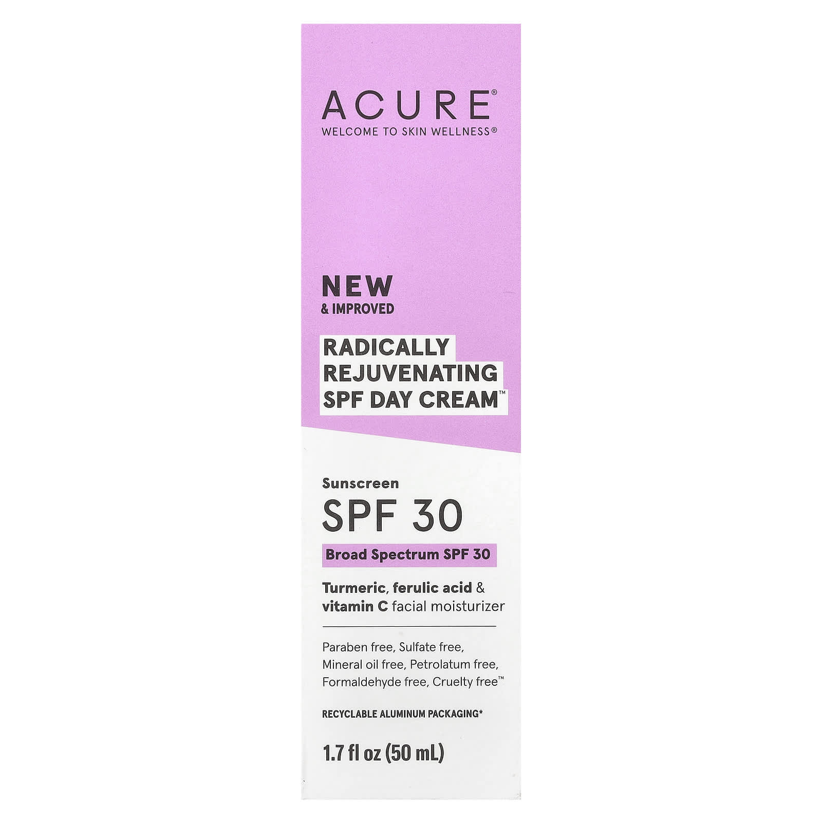 Acure Radically Rejuvenating SPF Day Cream with Turmeric & Vitamin C, 50ml, SPF 30 - Image 2