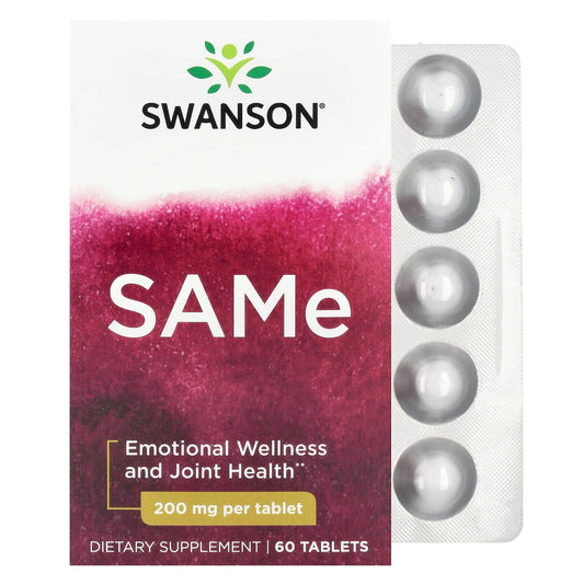 Swanson, SAMe, 400 mg, 60 Tablets (200 mg per Tablet) - Image 1