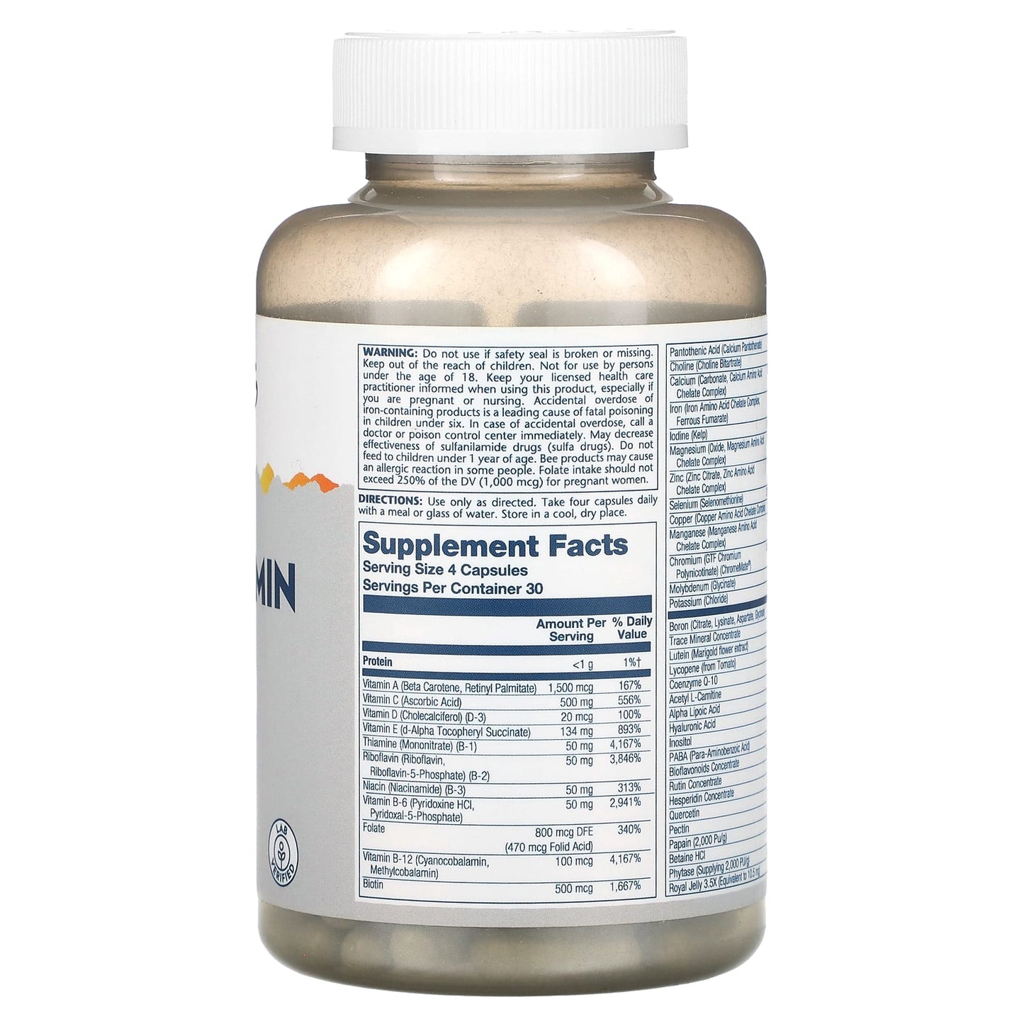 Solaray, Spectro Multivitamin, Woman, 120 Capsules - Image 2