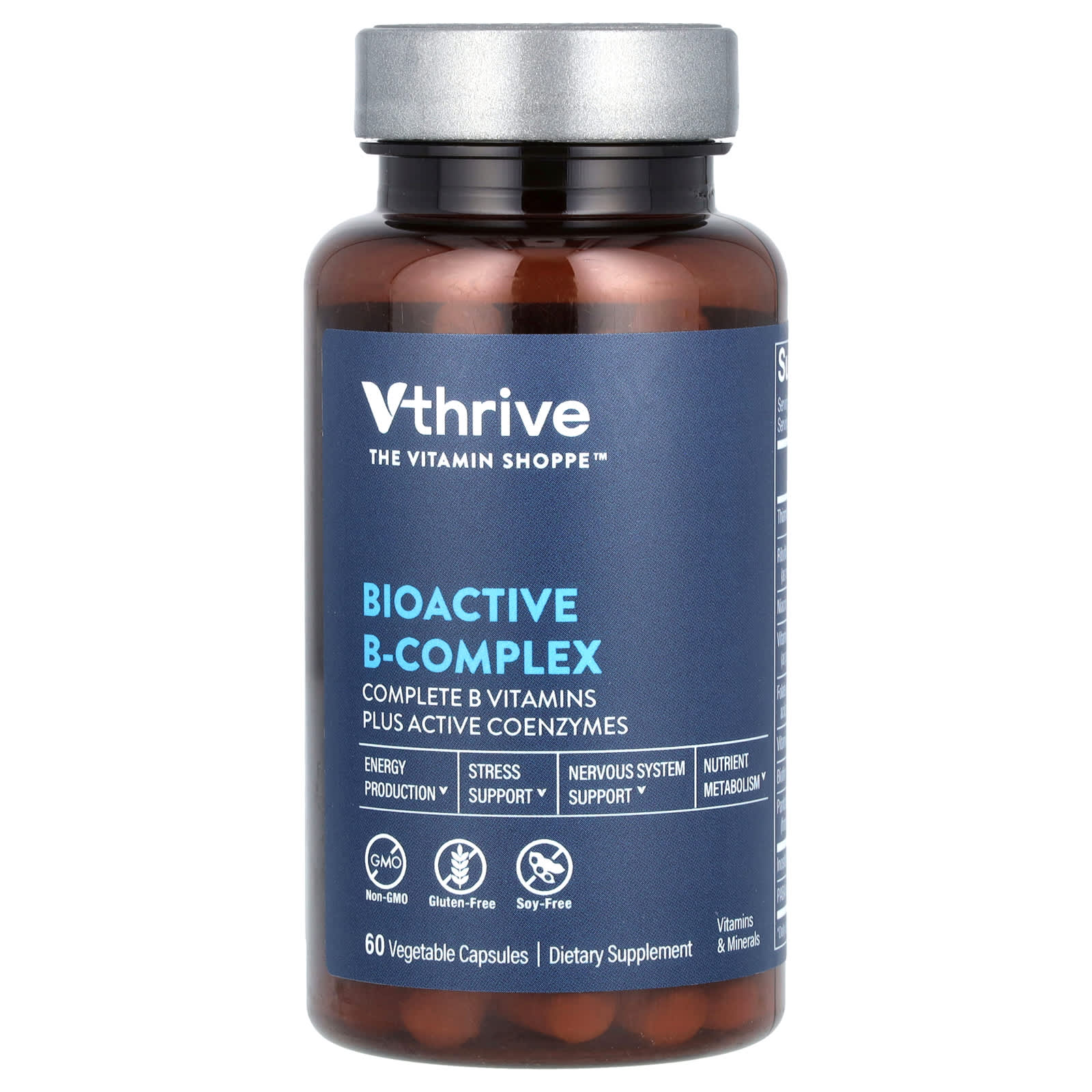 Vthrive, Bioactive B-Complex, 60 Vegetable Capsules - Image 1