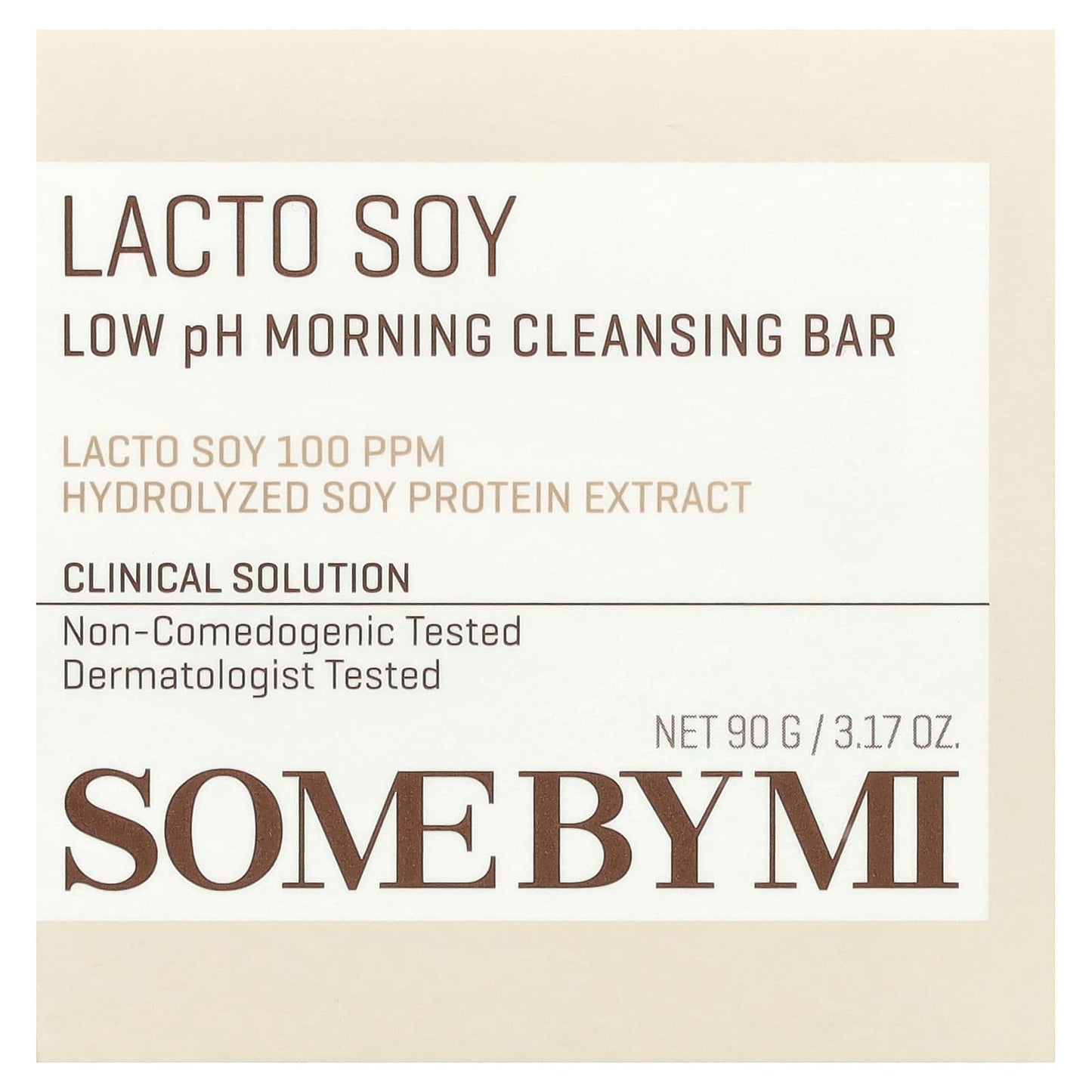 SOME BY MI, Lacto Soy, Low pH Morning Cleansing Bar, 3.17 oz (90 g) - Image 1