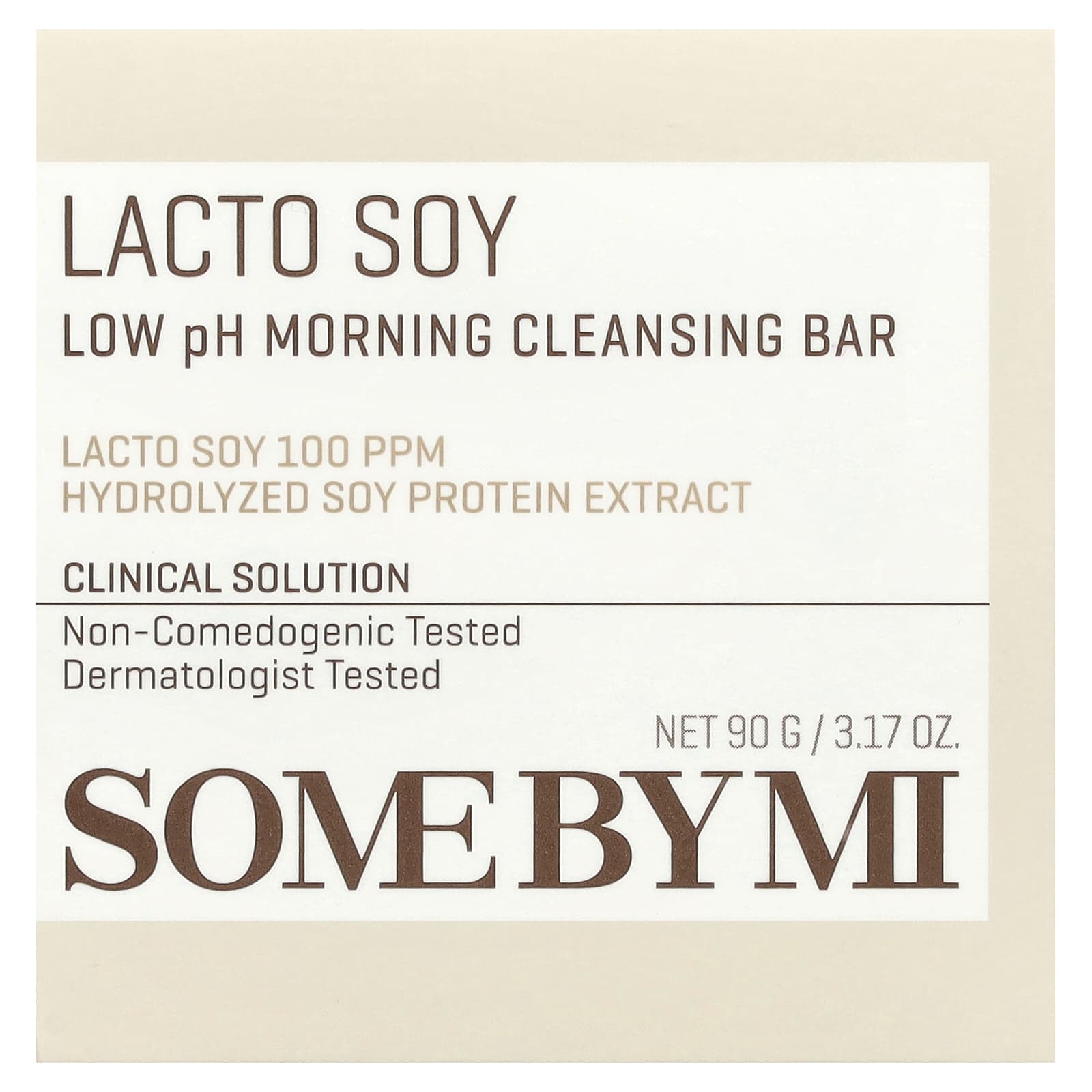 SOME BY MI, Lacto Soy, Low pH Morning Cleansing Bar, 3.17 oz (90 g) - Image 1