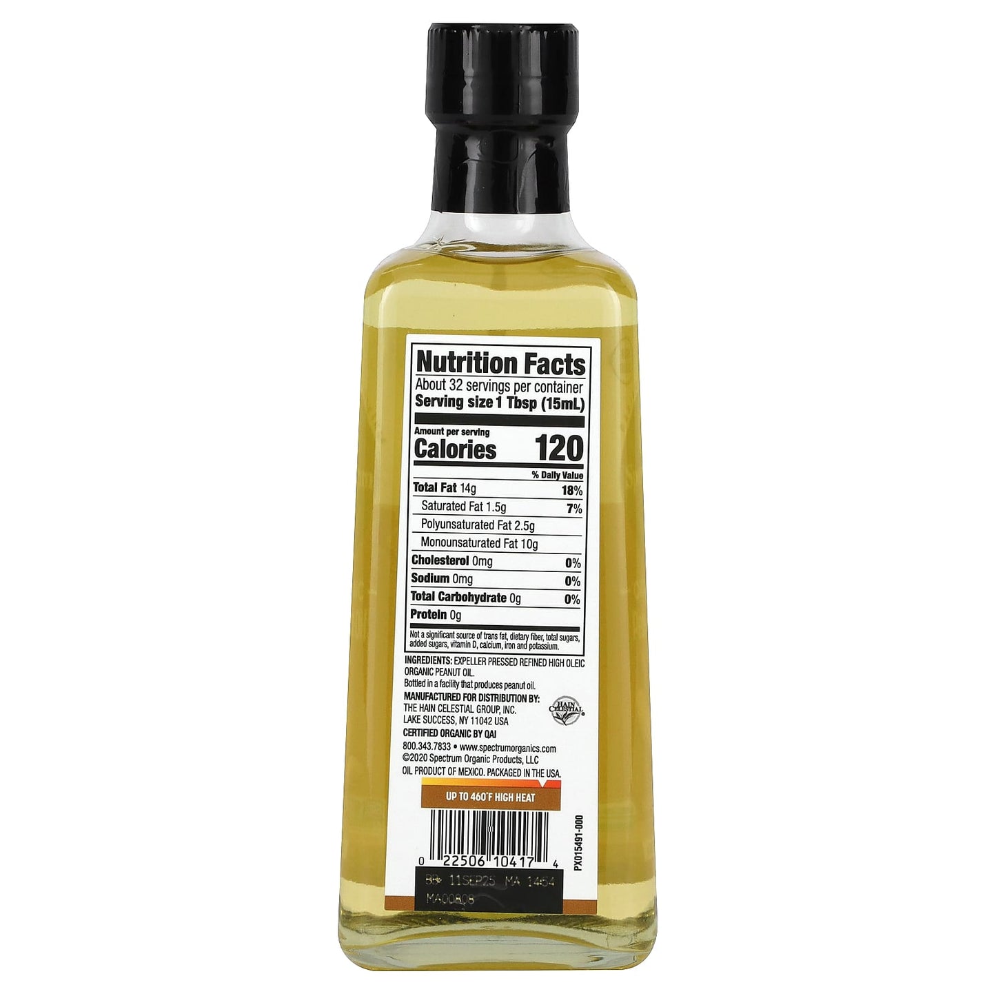 Spectrum Culinary, Organic Peanut Oil, Expeller Pressed, 16 fl oz (473 ml) - Image 2